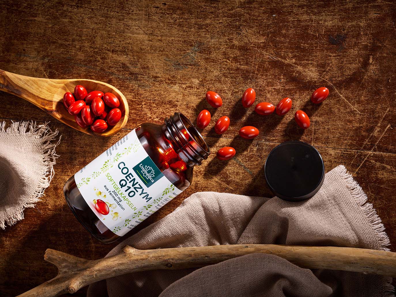 Coenzym Q10 - 200 mg pro Tagesdosis (1 Kapsel) - 120 Softgelkapseln - von Unimedica